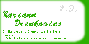 mariann drenkovics business card